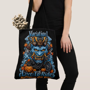 Tote Bag Variation II Vivez pour Rouler Halloween Oni Motar