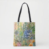 Tote Bag Variété de succulentes (Devant)