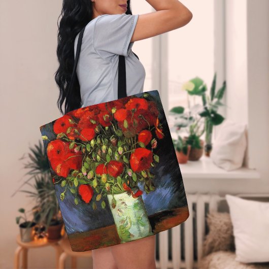 Tote Bag Vase avec des papillons rouges | Vincent van Gogh