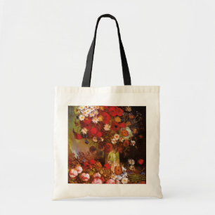 Tote Bag vase avec des pavots, des fleurs de cornfleurs, de