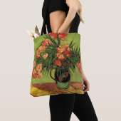 Tote Bag Vase avec Oleanders et livres par Vincent van Gogh (De près)