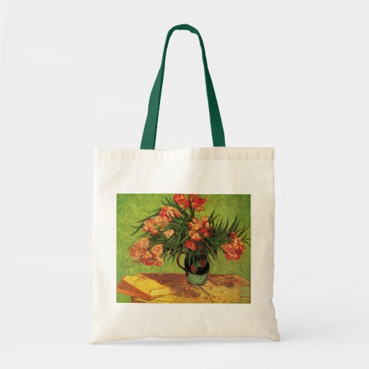 Tote Bag Vase avec Oleanders et livres par Vincent van Gogh (Devant)