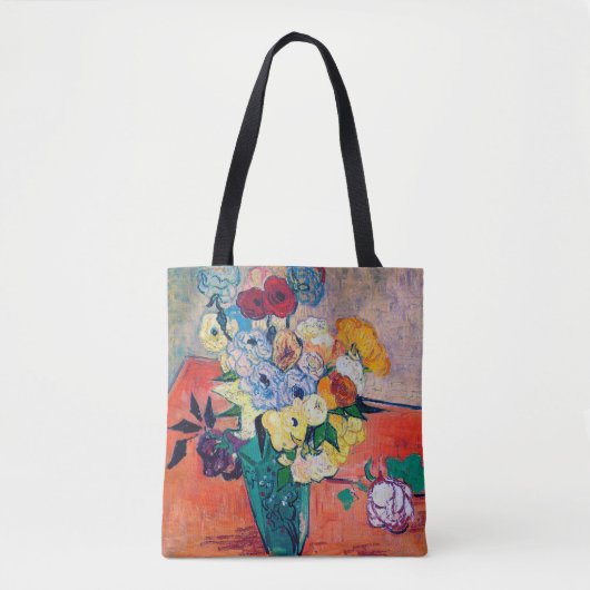 Tote Bag Vase avec Roses et Anémones, Van Gogh (Devant)