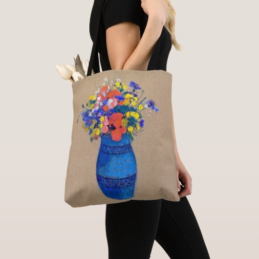 Tote Bag Vase de fleurs, Redon (De près)