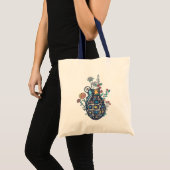 Tote Bag Vase de grenade à main de fleurs (Devant (produit))