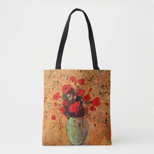 Tote Bag Vase de pavots par Odilon Redon (Devant)