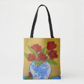 Tote Bag Vase de tulipes (Devant)