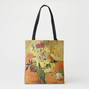 Tote Bag Vase japonais, roses, anémones de Vincent van Gogh