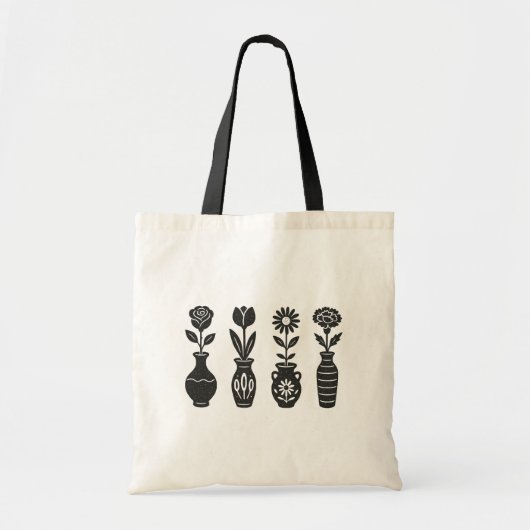 Tote Bag Vases de fleurs (Devant)