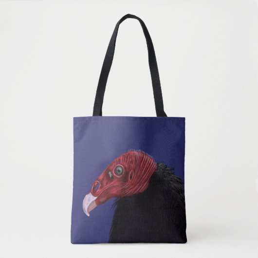 Tote Bag Vautour de Turquie illustrée (Devant)