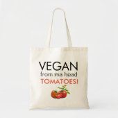 Tote Bag Vegan de Ma Head Tomates Jouer sur les mots (Devant)