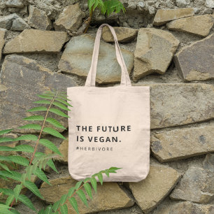 Tote Bag Vegan Herbivore L'Avenir Est Moderne Minimaliste