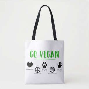 Tote Bag Vegan Nonviolence Animaux Planète Personnes