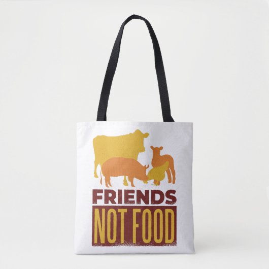 TOTE BAG VÉGÉTALIEN - NOURRITURE D'AMIS PAS (Devant)