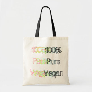 Tote Bag Végétalien pur de 100% - coloré