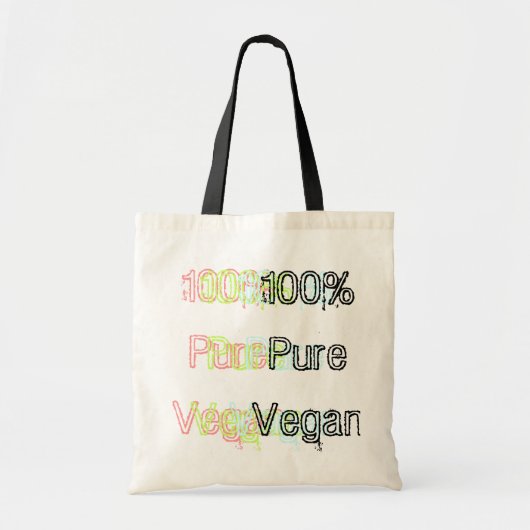 Tote Bag Végétalien pur de 100% - coloré (Devant)