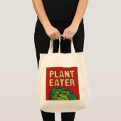 Tote Bag Végétalien végétarien de mangeur de plante rétro (Devant (produit))