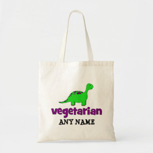 Tote Bag Végétarien - conception de dinosaure