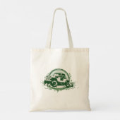 Tote Bag Véhicule routier vert (Dos)