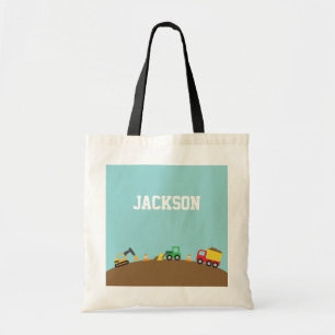 Tote Bag Véhicules de construction mignons pour garçons