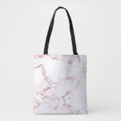 Tote Bag Veines rosées et dorées PixDezines MARBRE BLANC+FA (Devant)