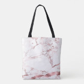 Tote Bag Veines rosées et dorées PixDezines MARBRE BLANC+FA (Dos)