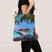 Tote Bag Veligandu, scène tropicale des Maldives (De près)