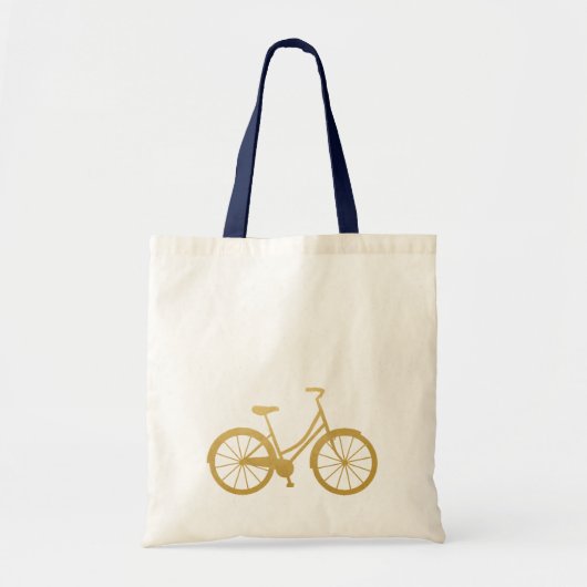 Tote Bag Vélo Beach Cruiser Vélo Gold Cute Simple (Devant)