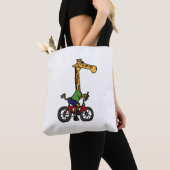 Tote Bag Vélo cool Giraffe équitation (De près)