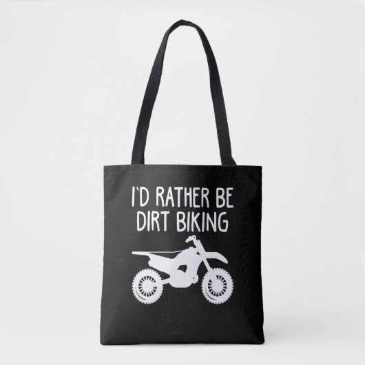 Tote Bag Vélo - Je préférerais être VTT (Devant)