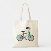 Tote Bag Vélo Rétro Simple Bleu (Dos)