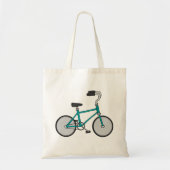 Tote Bag Vélo Rétro Simple Bleu (Devant)