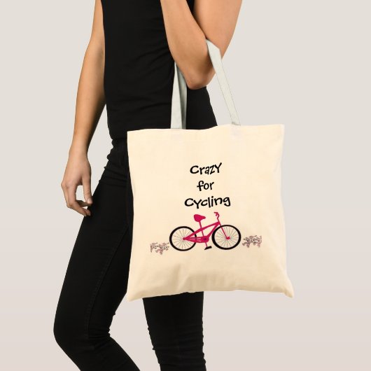 Tote Bag Vélo rose avec mignon dire (Devant (produit))