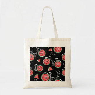 Tote Bag Vélos à roue de pastèque, motif d'été.
