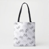 Tote Bag Vélos noirs et gris (Devant)