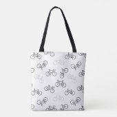 Tote Bag Vélos noirs et gris (Dos)