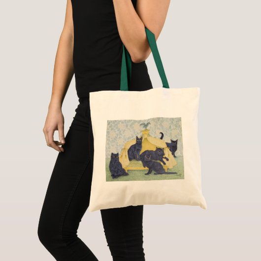 Tote Bag Velours noir (Devant (produit))