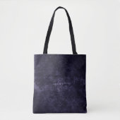 Tote Bag Velvety Midnight Damask | Indigo Purple Grunge (Devant)