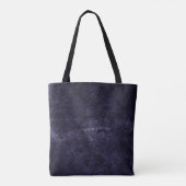 Tote Bag Velvety Midnight Damask | Indigo Purple Grunge (Dos)