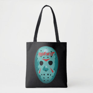 Tote Bag Vendredi 13 Graphique de masque de hockey bleu