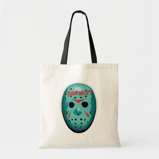 Tote Bag Vendredi 13 | Graphique de masque de hockey bleu (Devant)