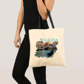 Tote Bag Venezia, Italie : Le long du canal (Devant (produit))