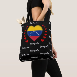 Tote Bag Venezuela Drapeau, Coeur Venezuela Drapeau mode/sp