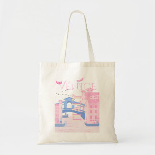 Tote Bag Venise Travel Art, Italie, Travel Art, Rose