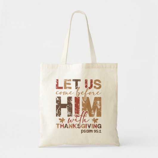 Tote Bag Venons devant Lui avec actions de grâces (Devant)
