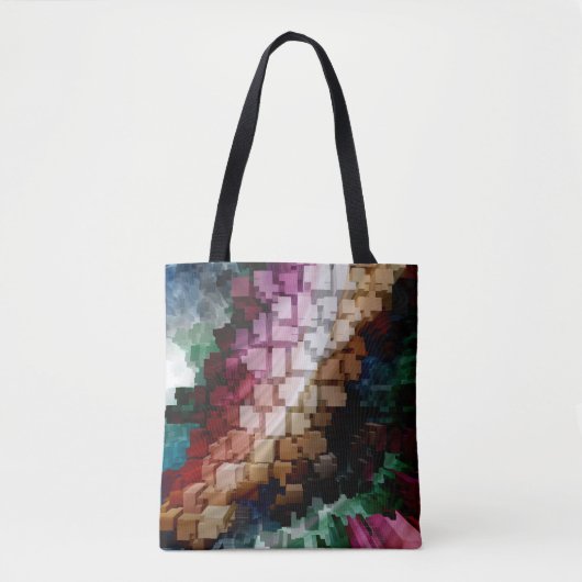 Tote Bag Vent foncé centré sur le cube (Devant)