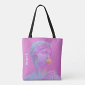 Tote Bag Vénus de la gomme à bulle rose (Dos)
