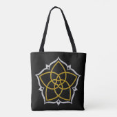 Tote Bag Vénus Fleur Lotus or argent (Dos)