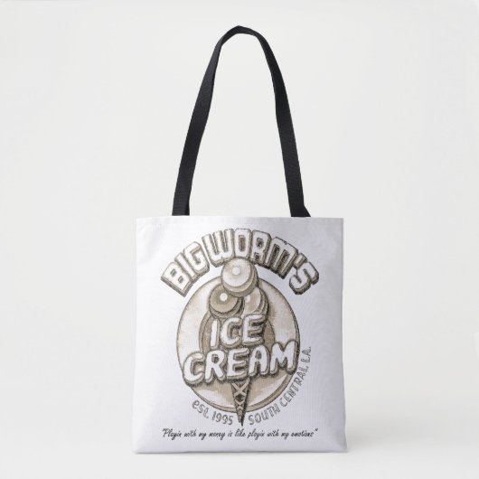 Tote Bag Ver noir gros  (Devant)