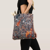 Tote Bag VERDURE, ANIMAUX FORESTIERS Pheasant, Fox Floral (De près)